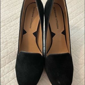 Adrienne Vittadini Black Suede Pumps